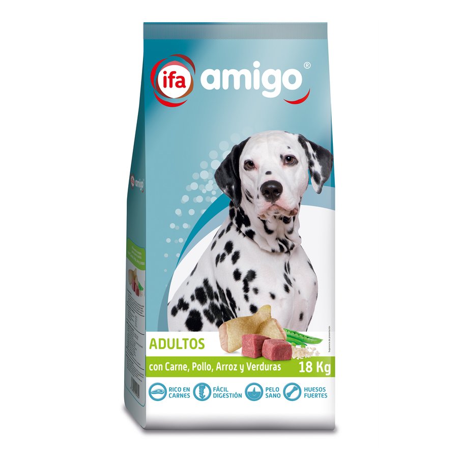 Alimento perro adulto IFA AMIGO carne pollo arroz verduras 18 k