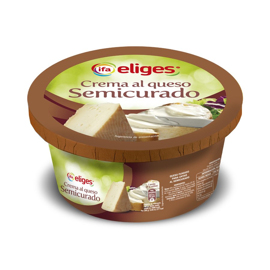 Crema queso semicurado IFA ELIGES tarrina 125 g