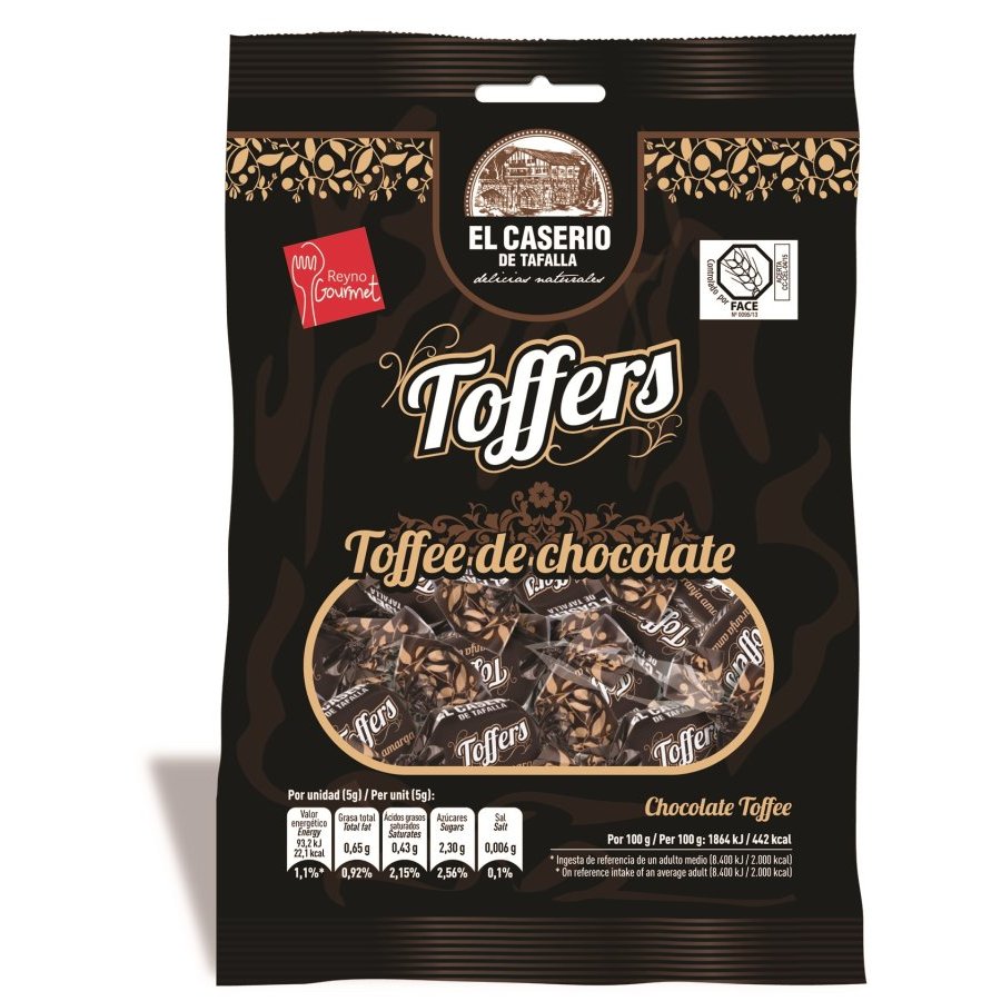 Caramelos Toffers EL CASERIO chocolate bolsa 120 g