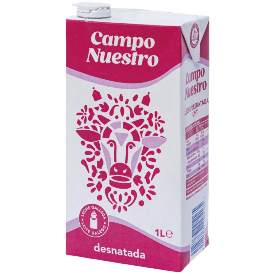 Leche desnatada CAMPONUESTRO brik 1 l