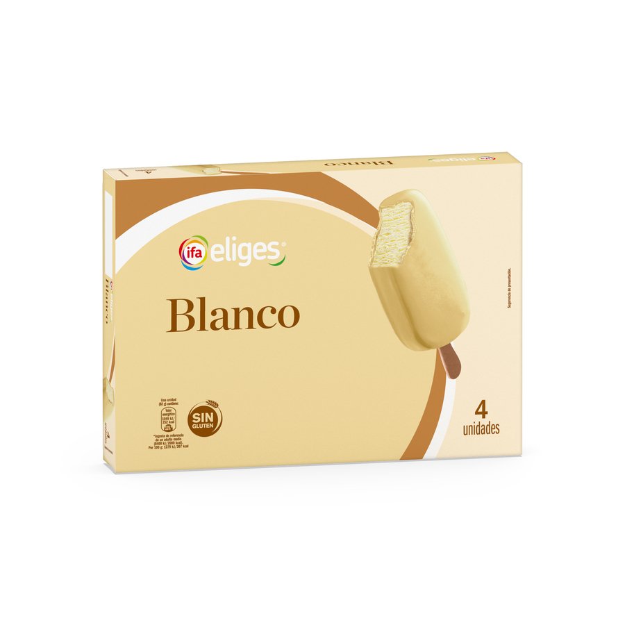 Helado bombón chocolate blanco IFA ELIGES 4X82 g