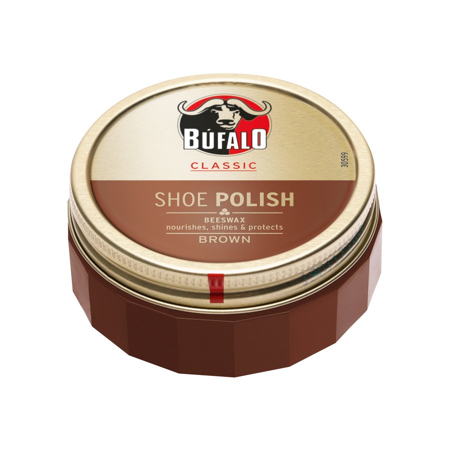 Limpia calzado BUFALO betún marrón lata 75 ml