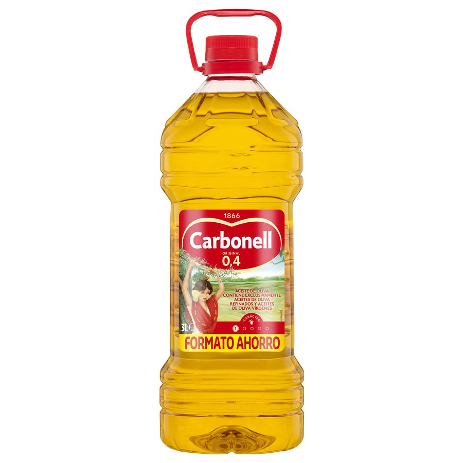 Aceite oliva 0,4º CARBONELL garrafa 3 l