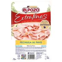 Peituga pavo ELPOZO baixo en graxa liscas finas 115 g