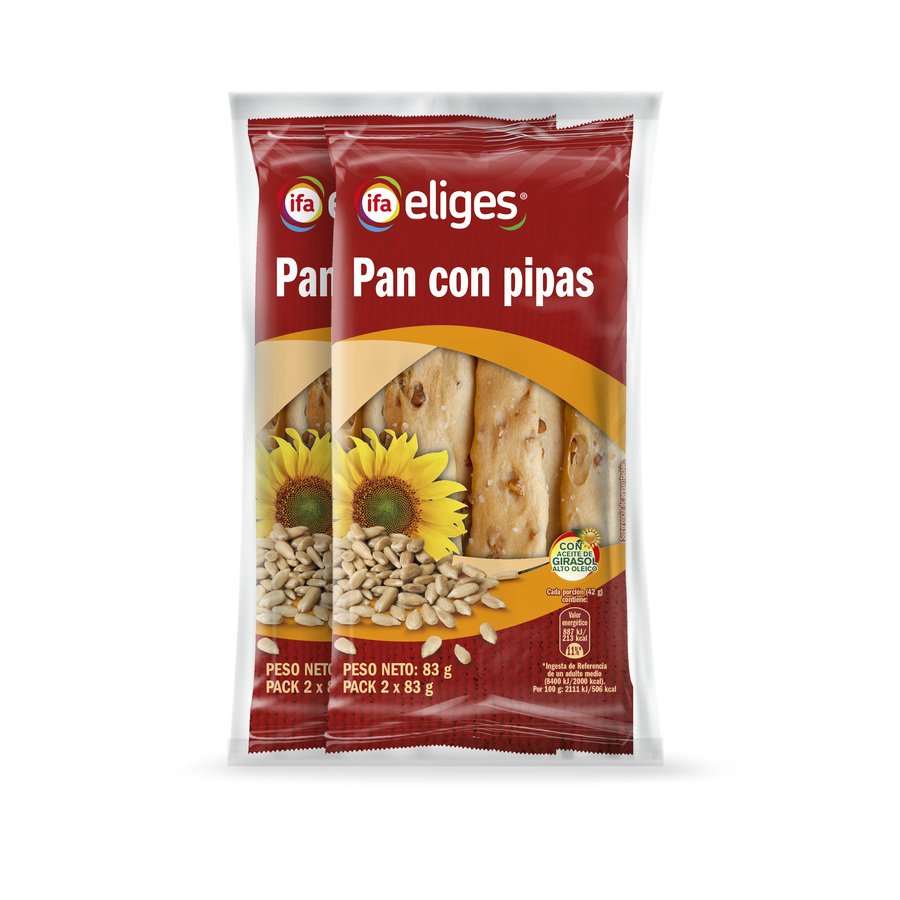 Pan con pipas IFA ELIGES 2X83 g