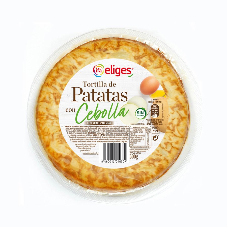 Tortilla IFA ELIGES de patata con cebolla 500 g