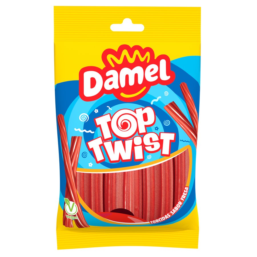 Regaliz torcida fresa DAMEL bolsa 135 g