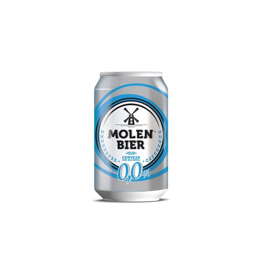 Cerveza rubia MOLEN BIER 0,0% lata 33 cl