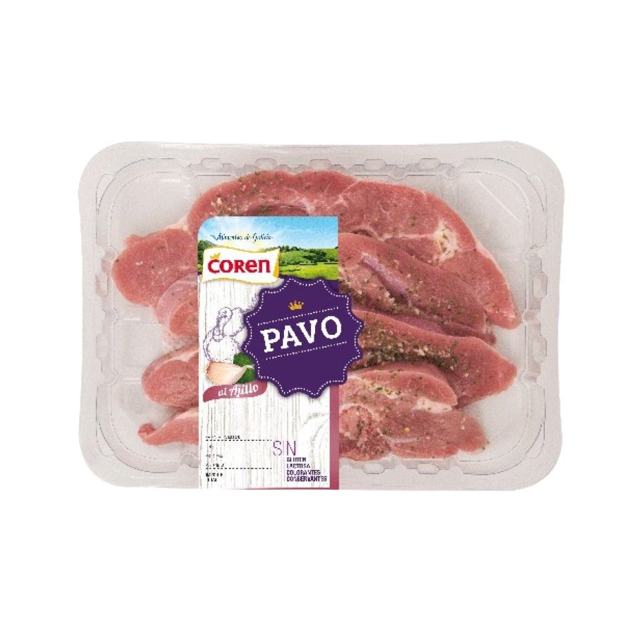 Chuleta de pavo al ajillo COREN bandeja kilo