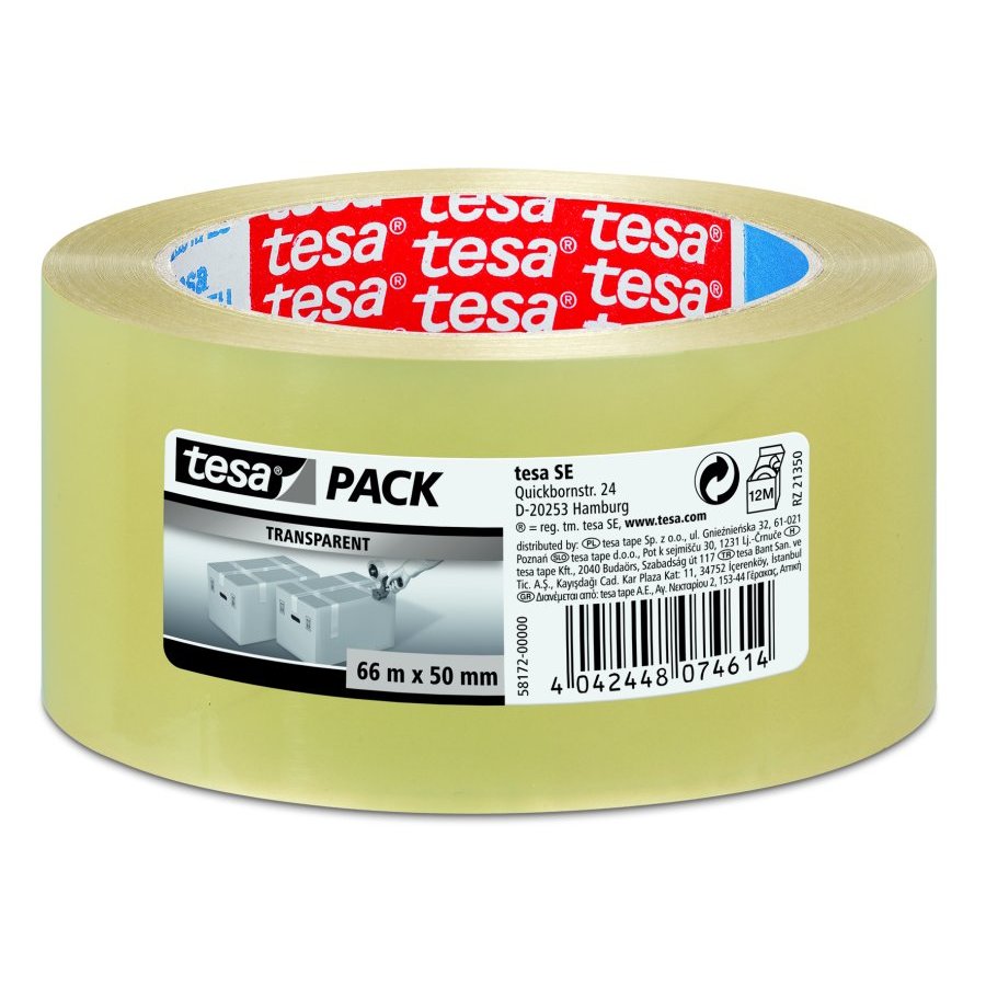 Cinta embalar transparente 66mx50 mm
