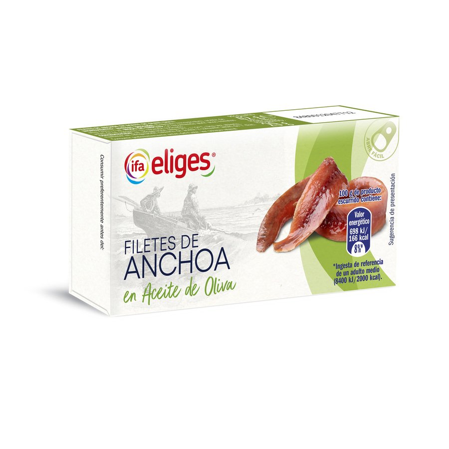 Filetes de anchoa en aceite oliva  IFA ELIGES 42 g.pn