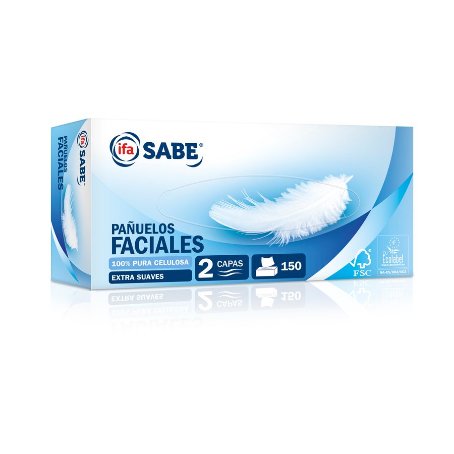Pañuelos papel IFA SABE faciales 2 capas caja 150 unidades