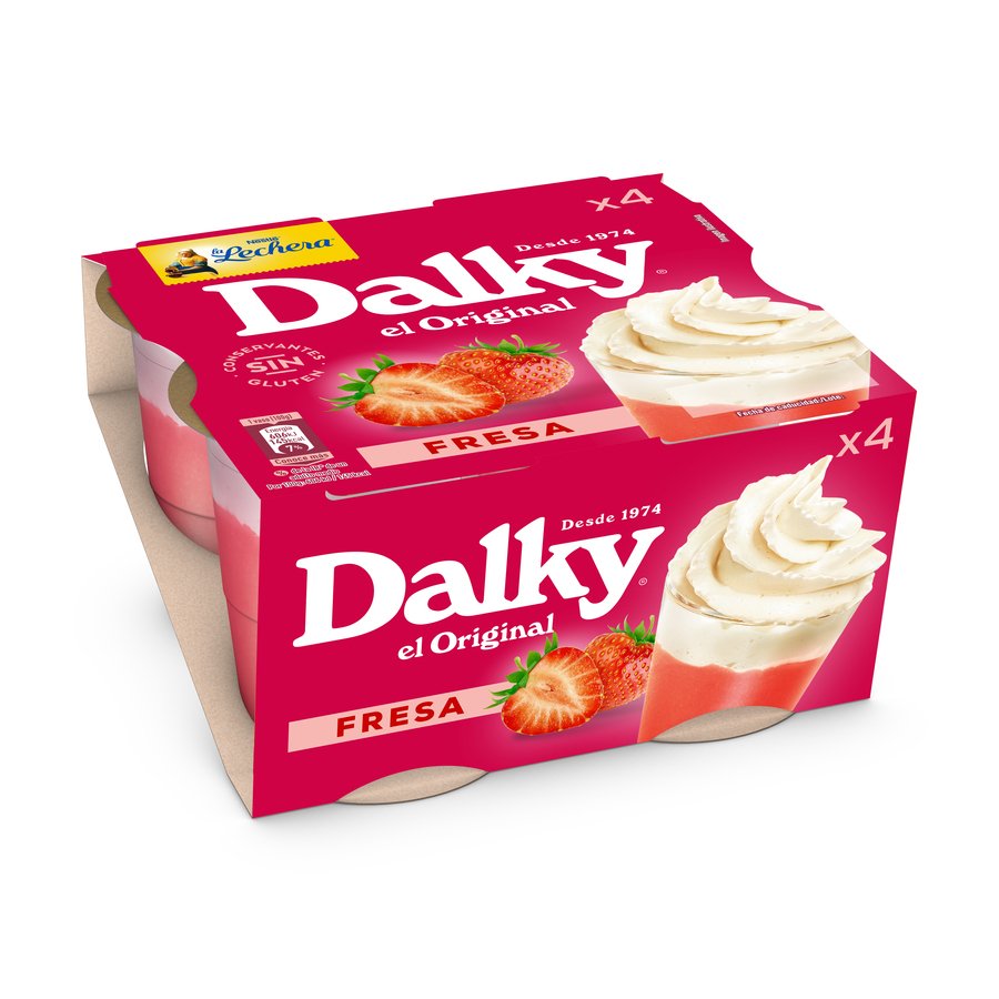 Crema DALKY fresa nata pack 4x100 g