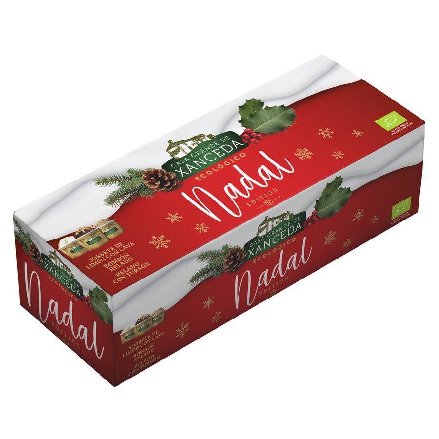 Helado XANCEDA Nadal tarrina pack 3x100 g