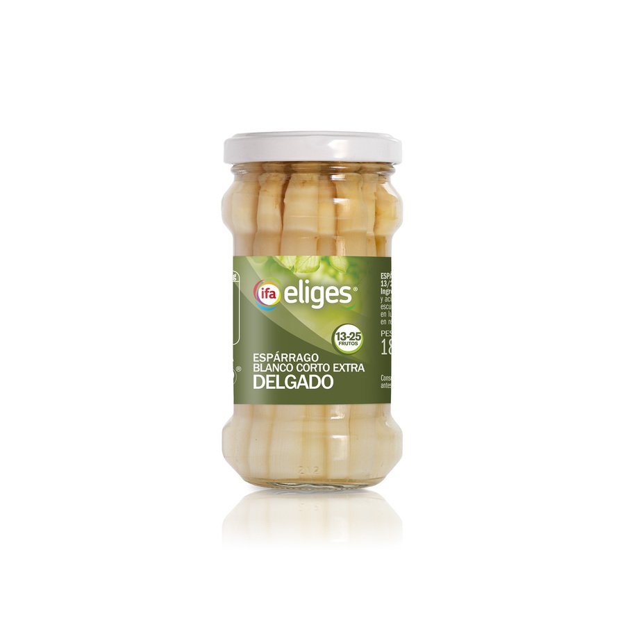 Espárrago blanco corto extra delgado IFA ELIGES 13/25 frasco 110 g.pne