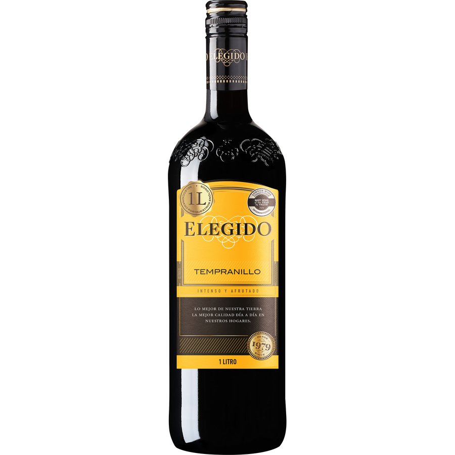 Vino tinto de mesa ELEGIDO botella  1 l