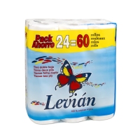 Papel hixiénico LEVIAN 24 = 60 rolos