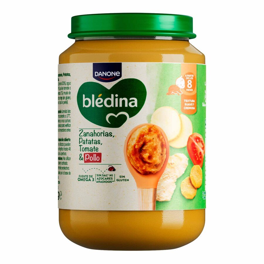 Alimento infantil BLEDINA zanahoria-patata-tomate-pollo tarrito 200 g