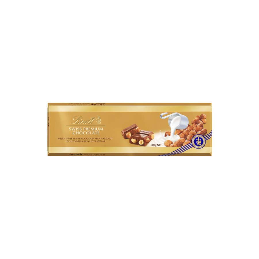 Chocolate con leche y avellanas LINDT Premium tableta 300 g