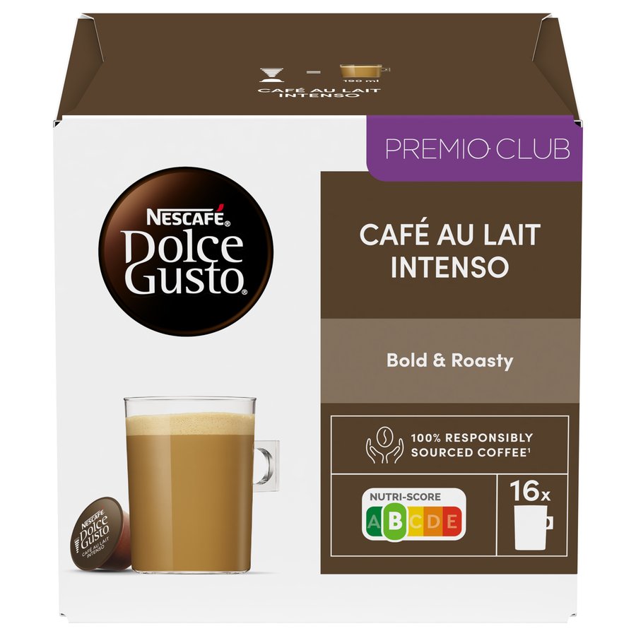 Café cápsulas Nescafé DOLCE GUSTO Café con leche Intenso 16 unidades 160 g