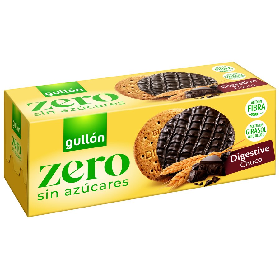Galletas Digestive GULLON Zero Choco sin azúcar añadido 270 g