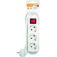 Base GARZA 3 tomas con interruptor 1,5mmX3m