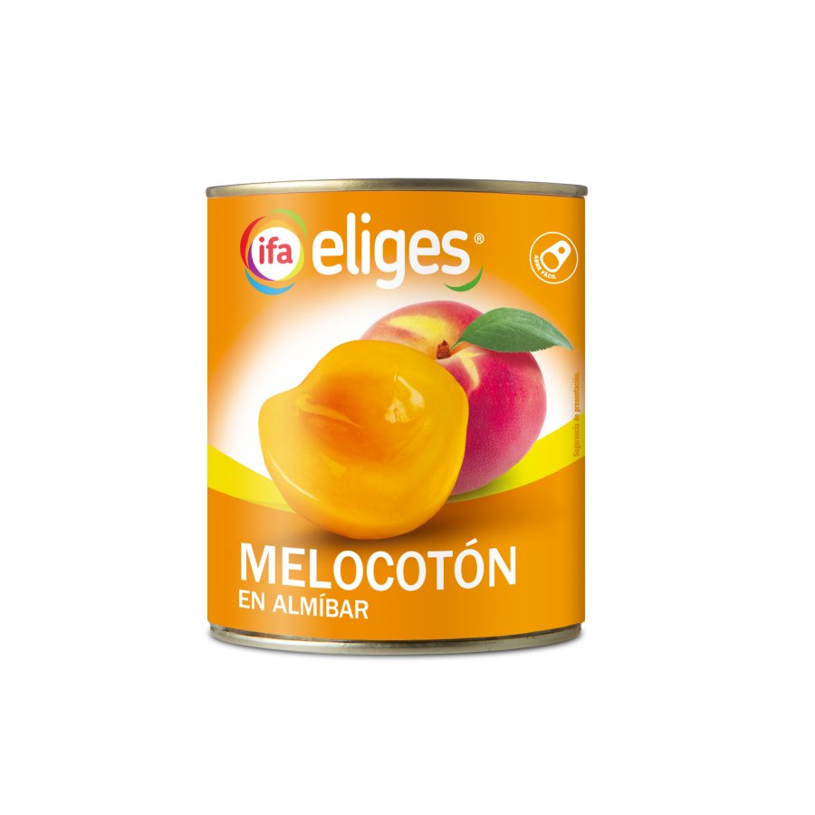 Melocotón en almíbar IFA ELIGES extra lata 480 g  pne.