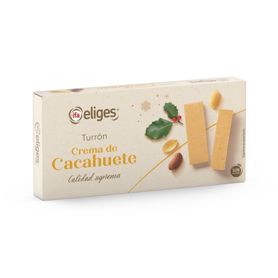 Turrón crema de cacahuete IFA ELIGES 200 G