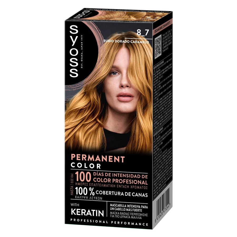 Tinte permanente SYOSS rubio dorado caramelo 8_7