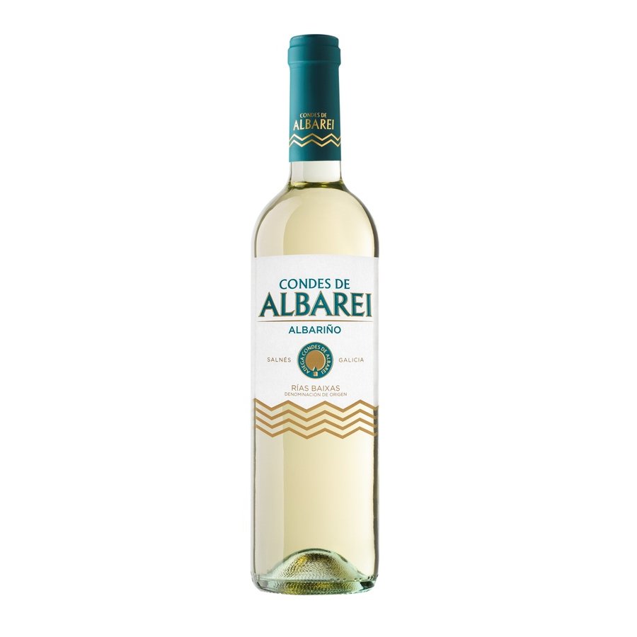 Vino blanco D.O.Rías Baixas CONDES DE ALBAREI albariño botella 75 cl