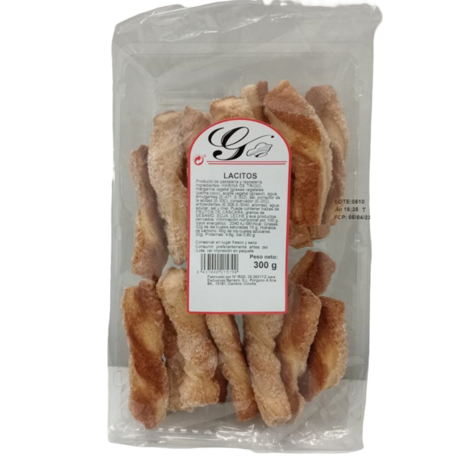 Lazos hojaldre blister 300 g