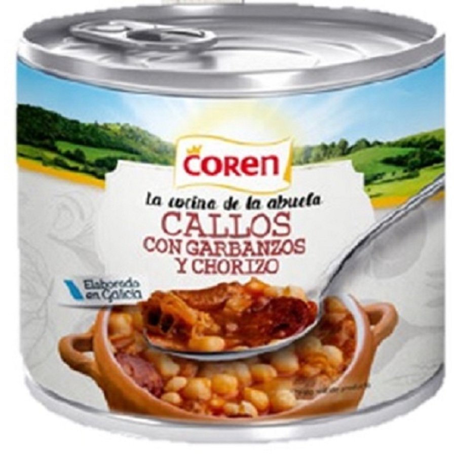 Callos con garbanzos COREN lata 625 g pn.