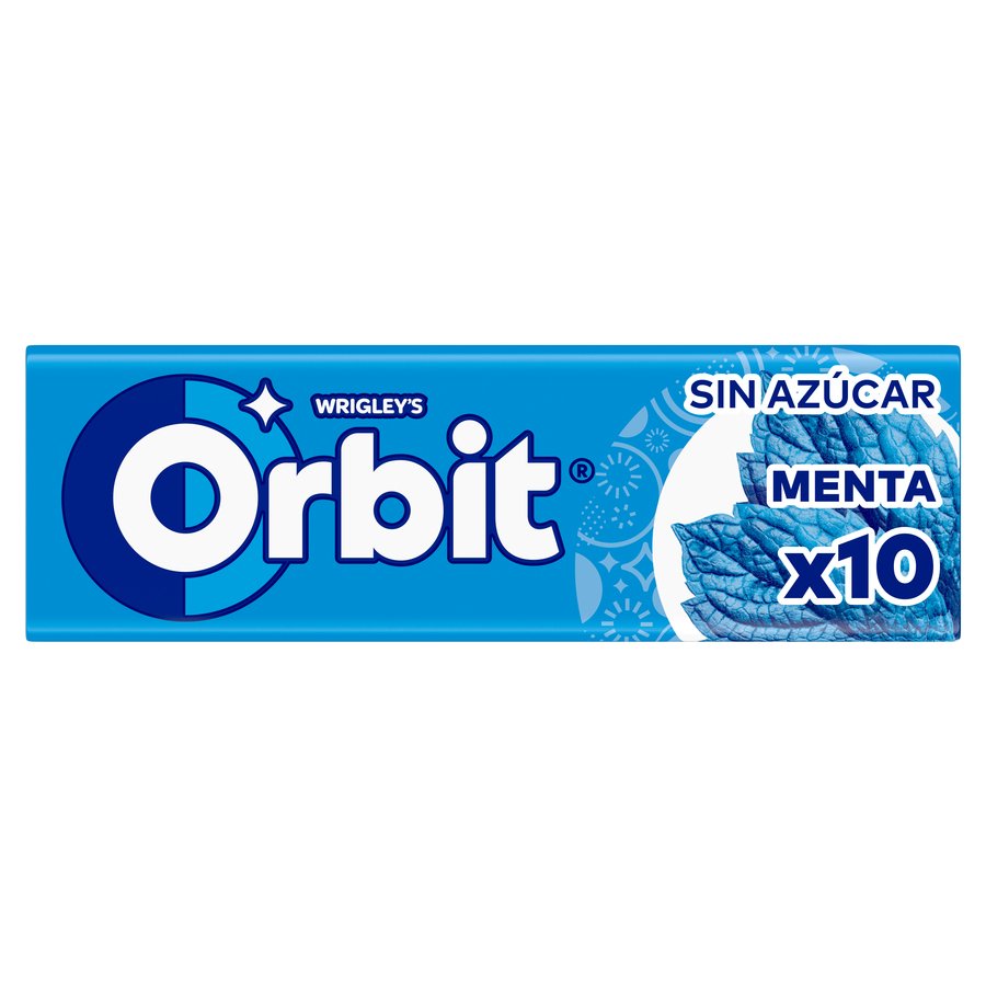 Chicle ORBIT peppermint sin azúcar grageas paquete 14 g