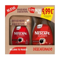 Café soluble NESCAFE Classic descafeinado 200 g + doypack 150 g
