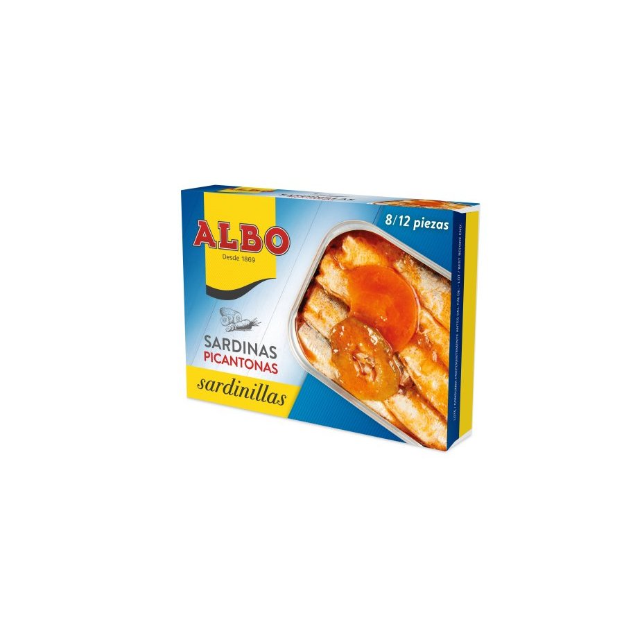 Sardinillas en salsa picantona ALBO 8/12 lata 105 g pn.