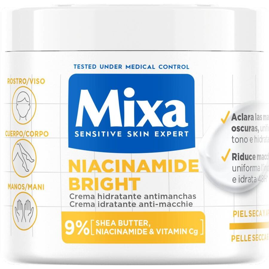 Crema corporal MIXA Niacinamida tarro 400 ml