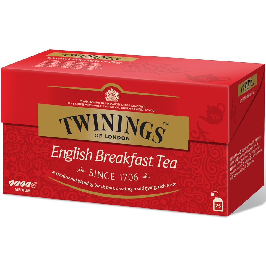 Té English Breakfast TWININGS estuche 25 unidades