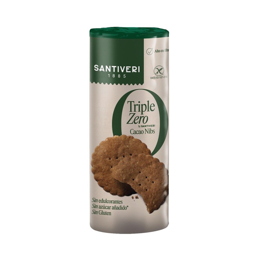 Galletas SANTIVERI triple zero cacao nibs 210 g
