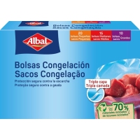 Bolsa conxelación ALBAL 3 tamaños caixa 45 unidades