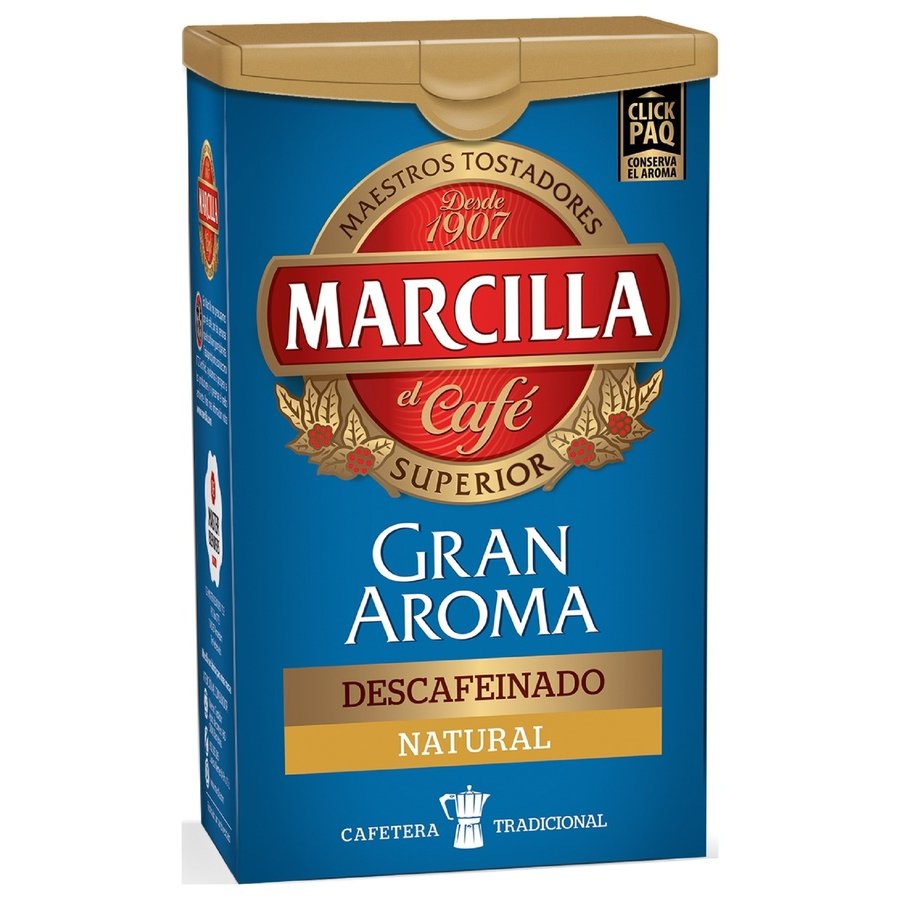 Café molido descafeinado natural MARCILLA paquete 200 g