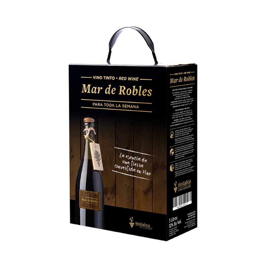 Vino tinto de mesa MAR DE ROBLES bag in box 3 l