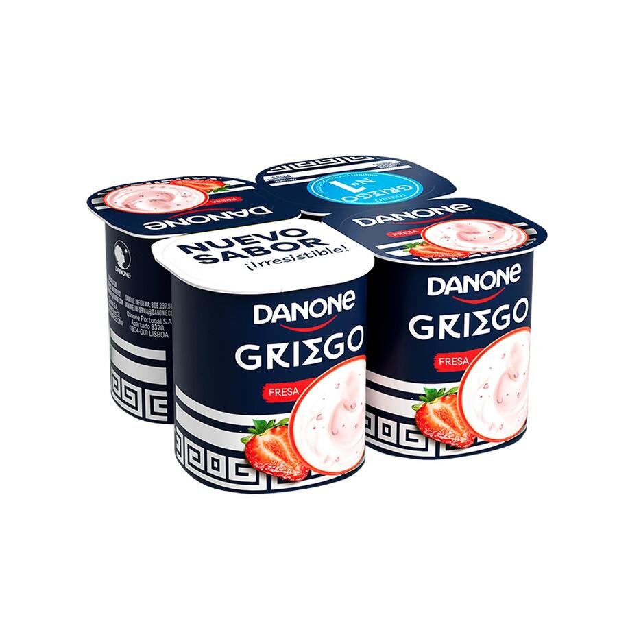 Yogur griego DANONE fresa 4x115 g