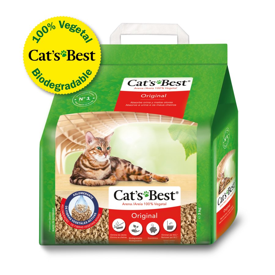Arena gatos CATS BEST original 100% vegetal 3 KG