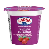 Leche fermentada LARSA sabor fresa sin lactosa vaso 125 g