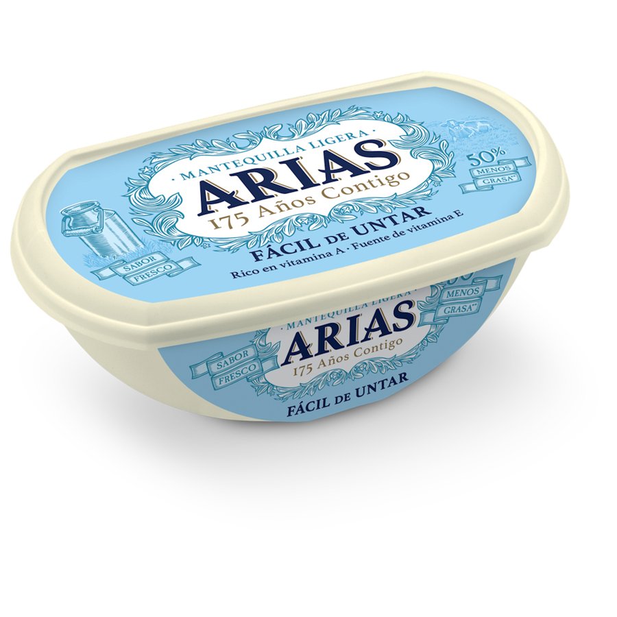 Mantequilla ligera ARIAS fácil de untar tarrina 235 g