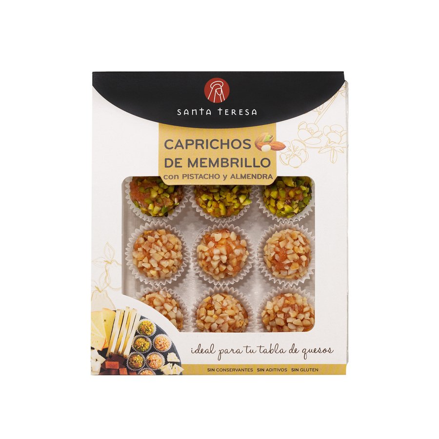 Caprichos membrillo con pistacho y almendra SANTA TERESA 120 g