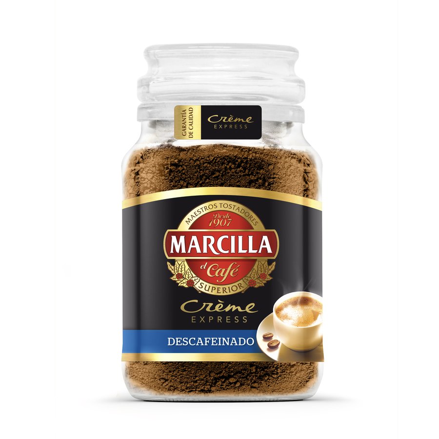 Café soluble MARCILLA Creme Express descafeinado frasco 200 g