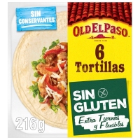 Tortillas sin gluten OLD EL PASO 6 unidades 216 g