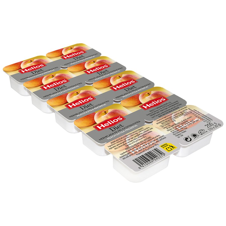 Mermelada HELIOS Diet melocotón porciones 10 x 20 g