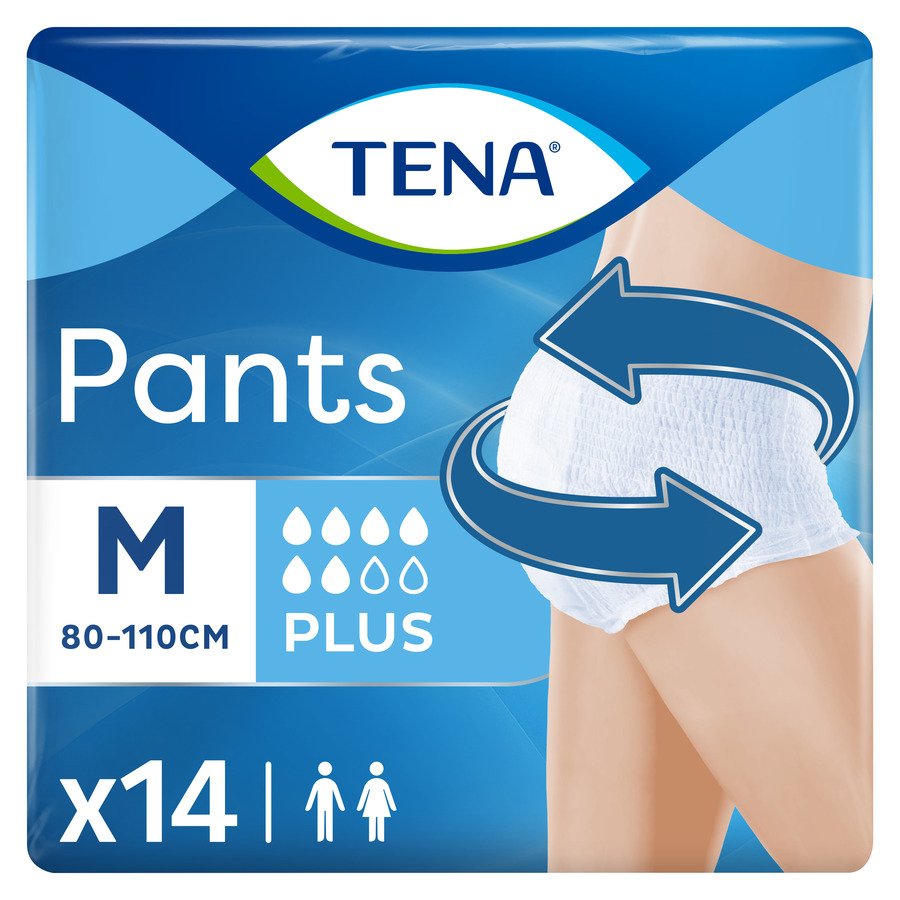 Braga pañal adulto unisex TENA pants talla M pack 14 unidades